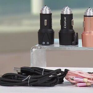COPY - iDeaPLAY Vehicle 3 in 1 Emergency Tool w/Matching Cable Black